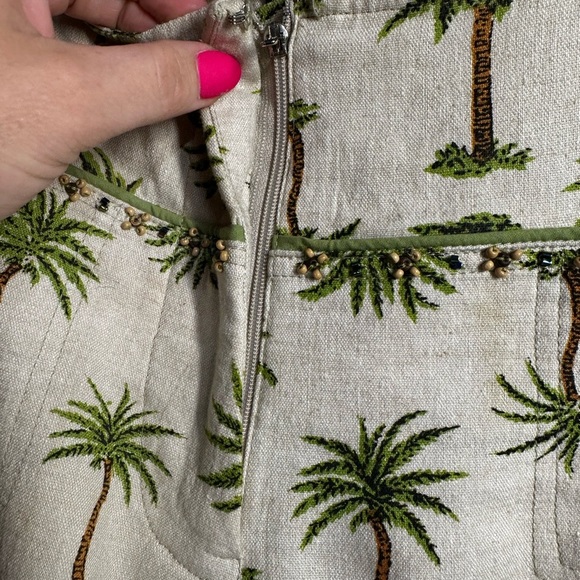 Haven Bleu Palm Tree Print Cropped Pants - Picture 2 of 8